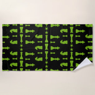 Competitive Chess Players Beach Towel