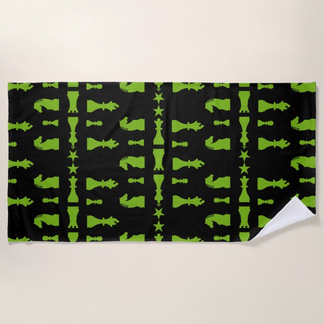 Competitive Chess Players Beach Towel (Front)