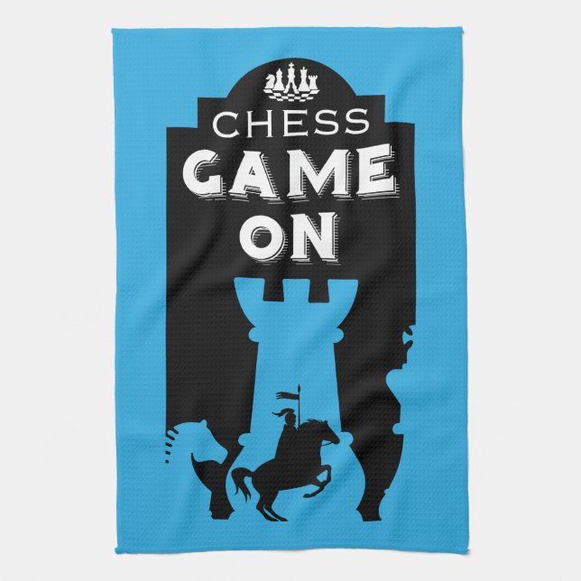 Competitive Chess Players Tea Towel (Vertical)