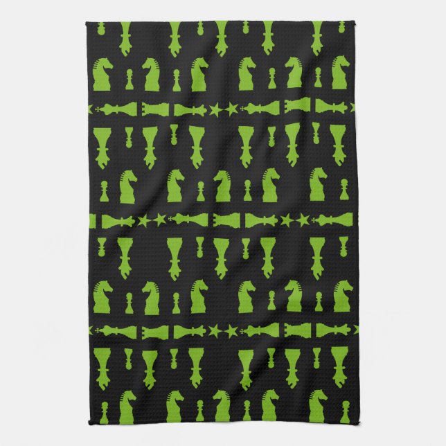 Competitive Chess Players Tea Towel (Vertical)