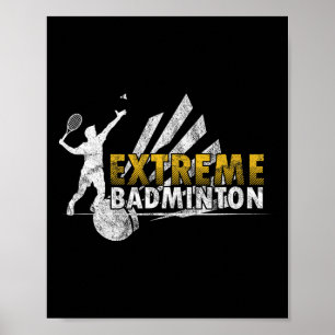 Competitive Extreme Badminton Game Competition Pla Poster