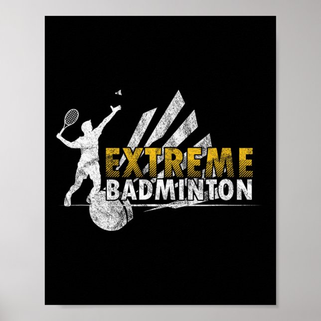 Competitive Extreme Badminton Game Competition Pla Poster (Front)