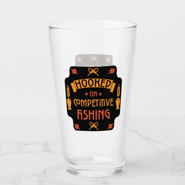Competitive Fishing Gifts Glass (Front)