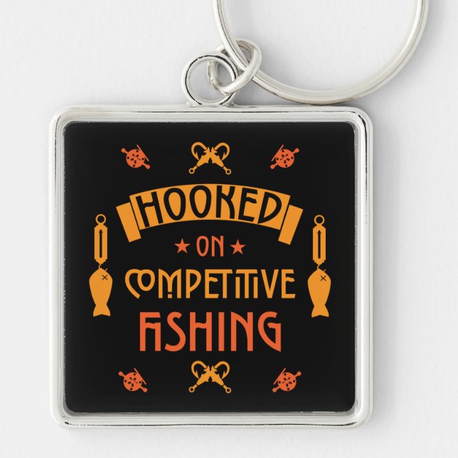 Competitive Fishing Gifts Key Ring (Front)