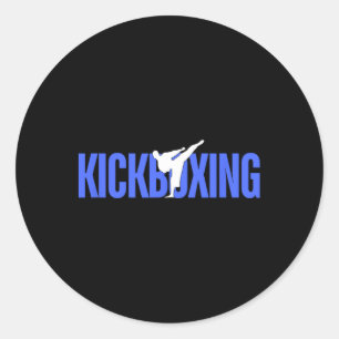 Competitive Kickboxing Classic Round Sticker