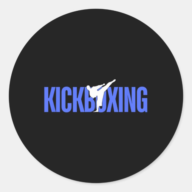 Competitive Kickboxing  Classic Round Sticker (Front)