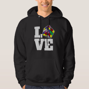Competitive Puzzle Cube Love Speed Cubing 80's Vin Hoodie