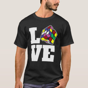 Competitive Puzzle Cube Love Speed Cubing 80's Vin T-Shirt