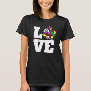 Competitive Puzzle Cube Love Speed Cubing 80's Vin T-Shirt