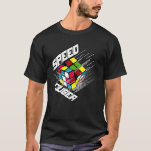 Competitive Puzzle Cube Speed Cuber Hobby 80'S Vin T-Shirt