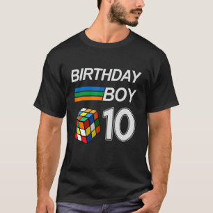 Competitive Speed Cubing 10 Years Old Birthday For T-Shirt