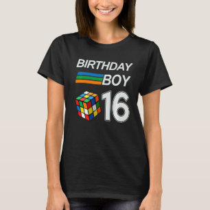 Competitive Speed Cubing 16 Years Old Birthday For T-Shirt