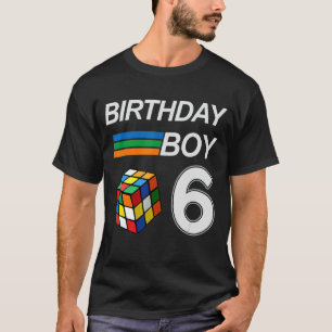 Competitive Speed Cubing 6 Years Old Birthday For T-Shirt