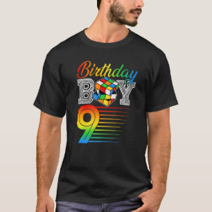 Competitive Speed Cubing 9 Years Old Birthday For  T-Shirt