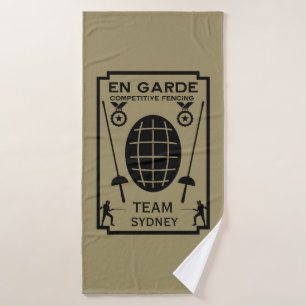 Competitive Sword Fencing Bath Towel