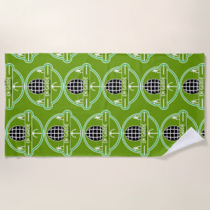 Competitive Sword Fencing Beach Towel