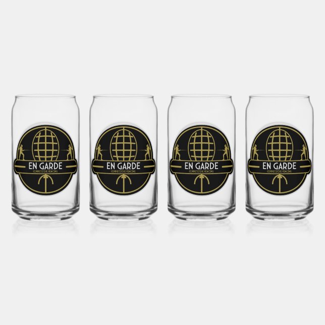 Competitive Sword Fencing Can Glass (Front)