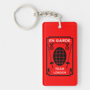 Competitive Sword Fencing Key Ring