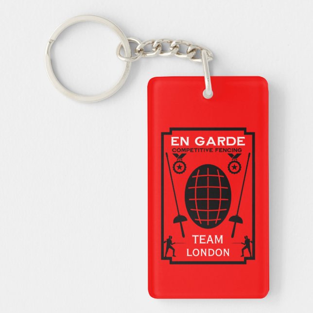 Competitive Sword Fencing Key Ring (Front)