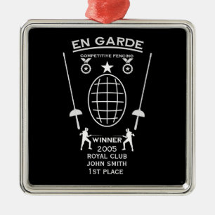 Competitive Sword Fencing Metal Ornament