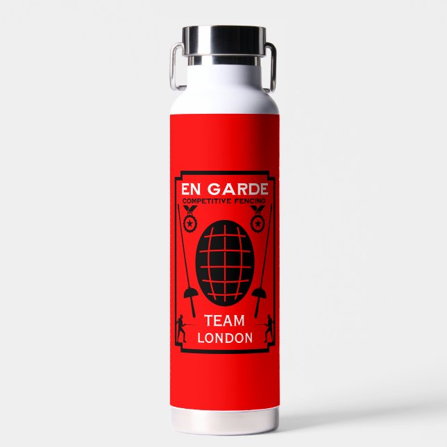 Competitive Sword Fencing Water Bottle (Front)