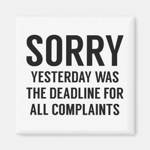 Complaints Deadline Magnet
