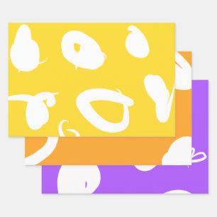 Complementary colour set Wrapping Paper flat sheet
