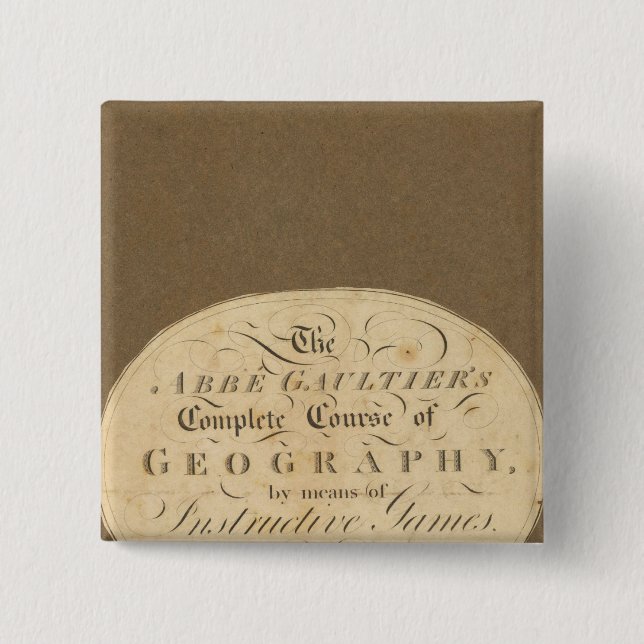 Complete course of geography 15 cm square badge (Front)