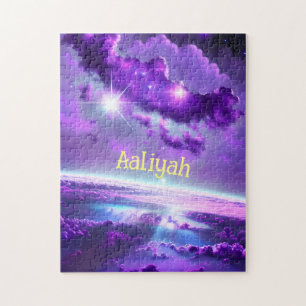 Complete Fantasy Violet Purple Dazzling Universe Jigsaw Puzzle