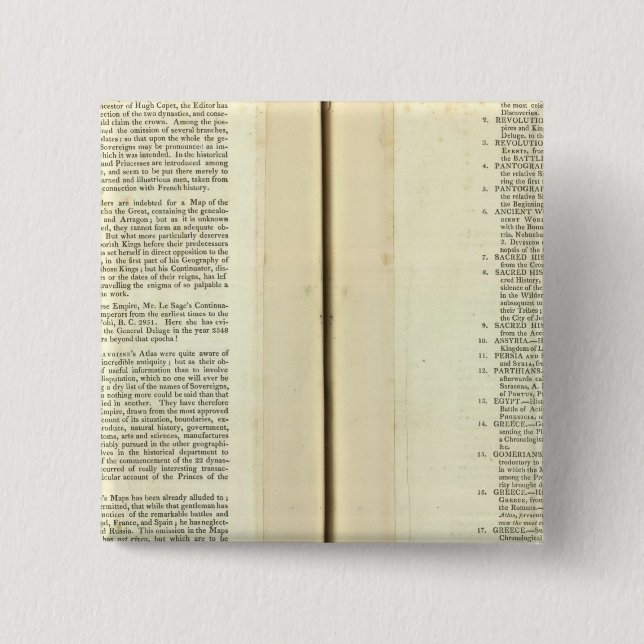 Complete Genealogical, Historical, Chronological 15 Cm Square Badge (Front)