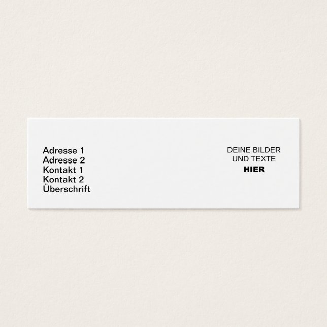 Complete narrow business cards (Front)