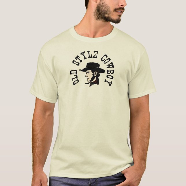 Complete with black hat: Vintage old style Cowboy T-Shirt (Front)