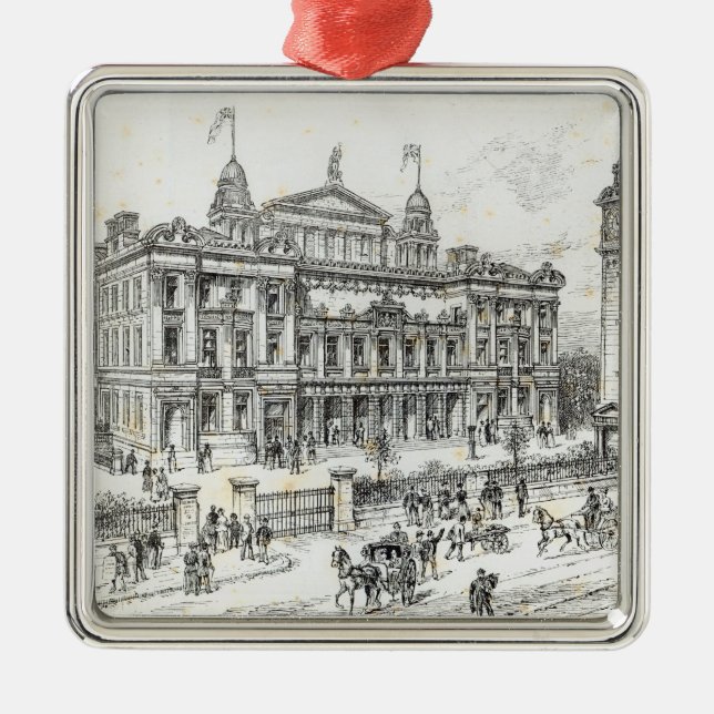 Completed buildings of the People's Palace Metal Tree Decoration (Front)