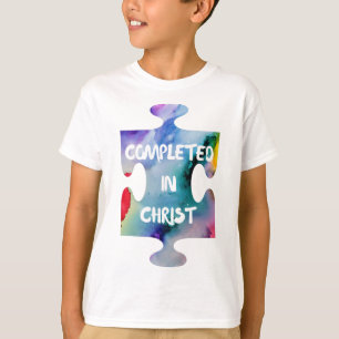 Completed in Christ Puzzle Piece Design T-Shirt