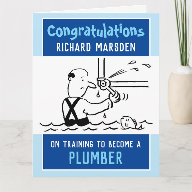 Completed Plumber & Plumbing Training Card (Front)