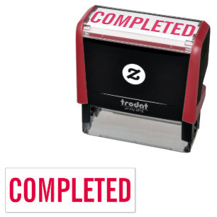 Completed self-inking stamp