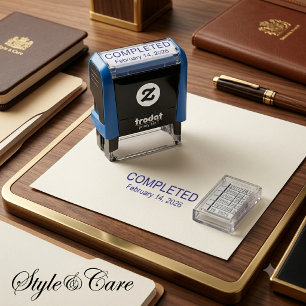 Completed with Date Custom Professional Self-inking Stamp
