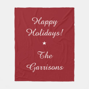 Completely customisable Holidays fleece blankets