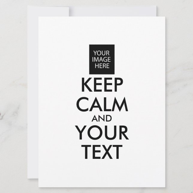 Completely Personalised KEEP CALM and YOUR TEXT (Front)