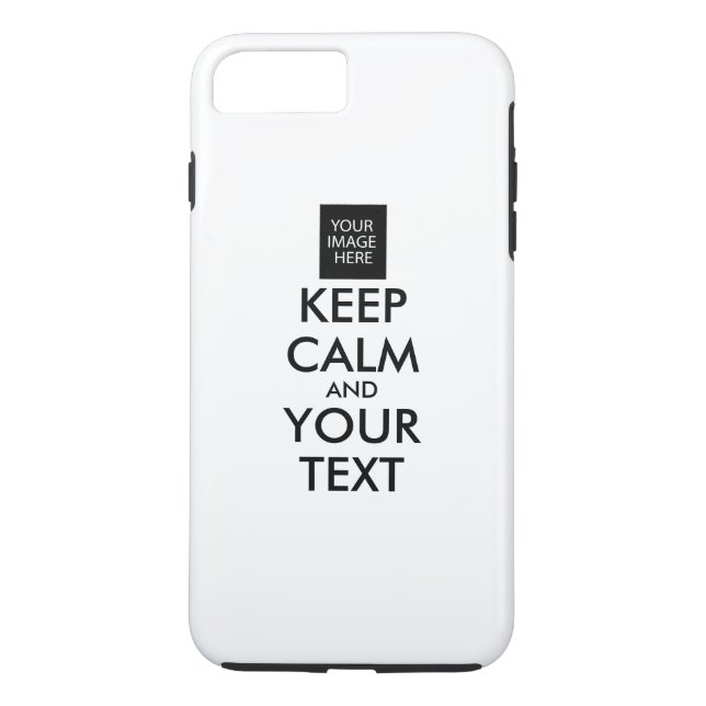 Completely Personalised KEEP CALM and YOUR TEXT Case-Mate iPhone Case (Back)