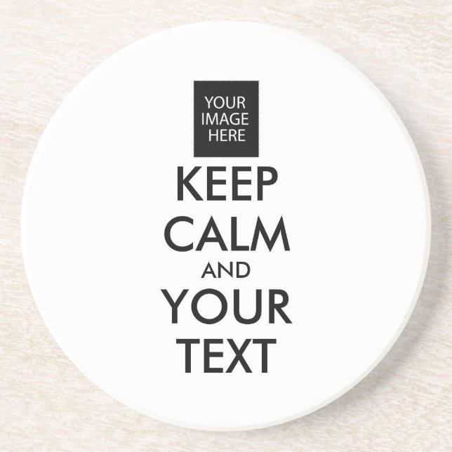 Completely Personalised KEEP CALM and YOUR TEXT Coaster (Front)