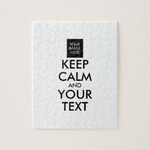 Completely Personalised KEEP CALM and YOUR TEXT Jigsaw Puzzle