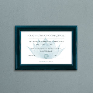 Completion Certificate Lotus Flower For Yoga Reiki