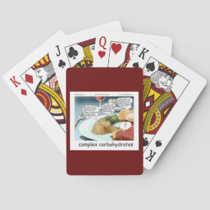 Complex Carbs Funny Philosophy Foodie Comic Playing Cards