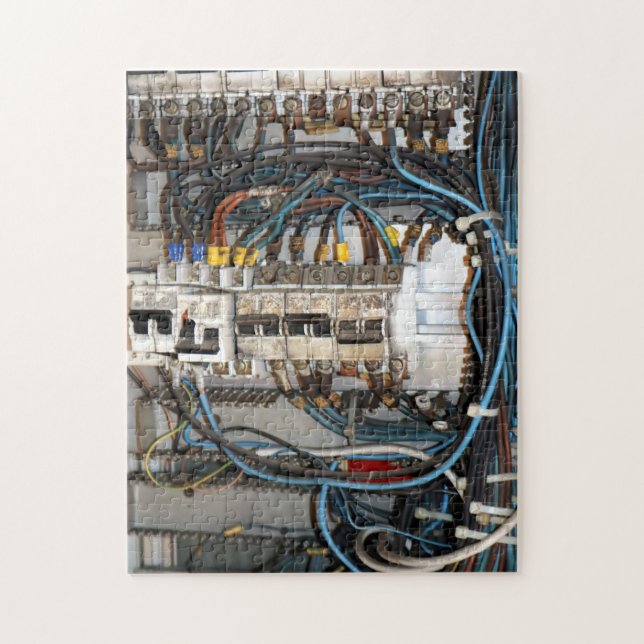 Complex Industrial Wiring Puzzle Challenge (Vertical)