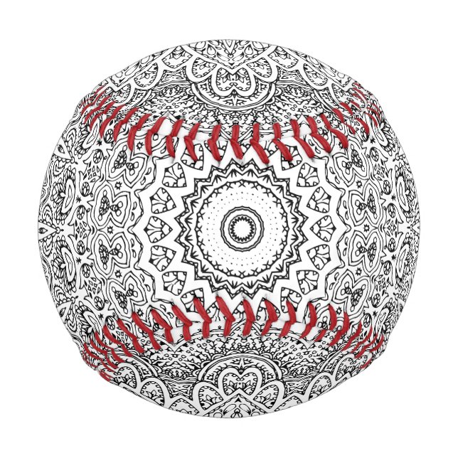 Complex Mandala Pattern Baseball (Front)