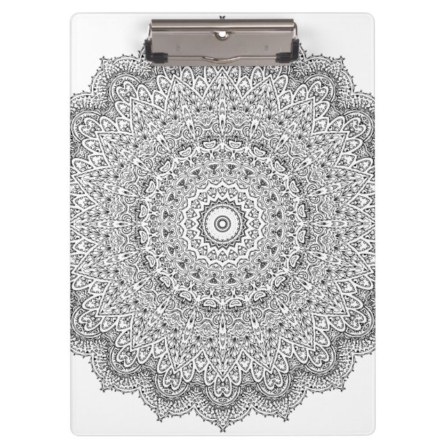 Complex Mandala Pattern Clipboard (Front)