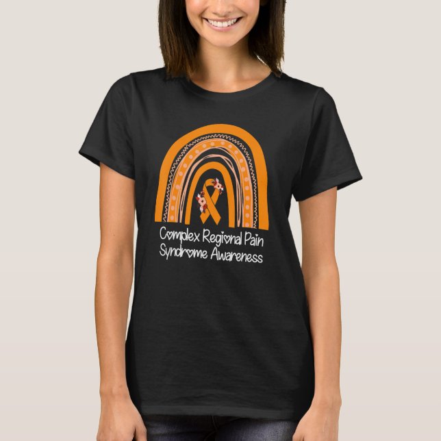 Complex Regional Pain Syndrome Awareness CRPS Oran T-Shirt (Front)