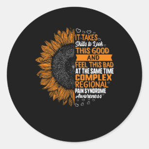 Complex Regional Pain Syndrome Awareness CRPS Supp Classic Round Sticker