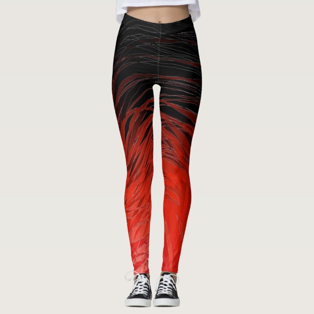 Complex Spiral Red - Leggings (Front)
